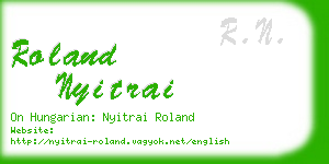 roland nyitrai business card